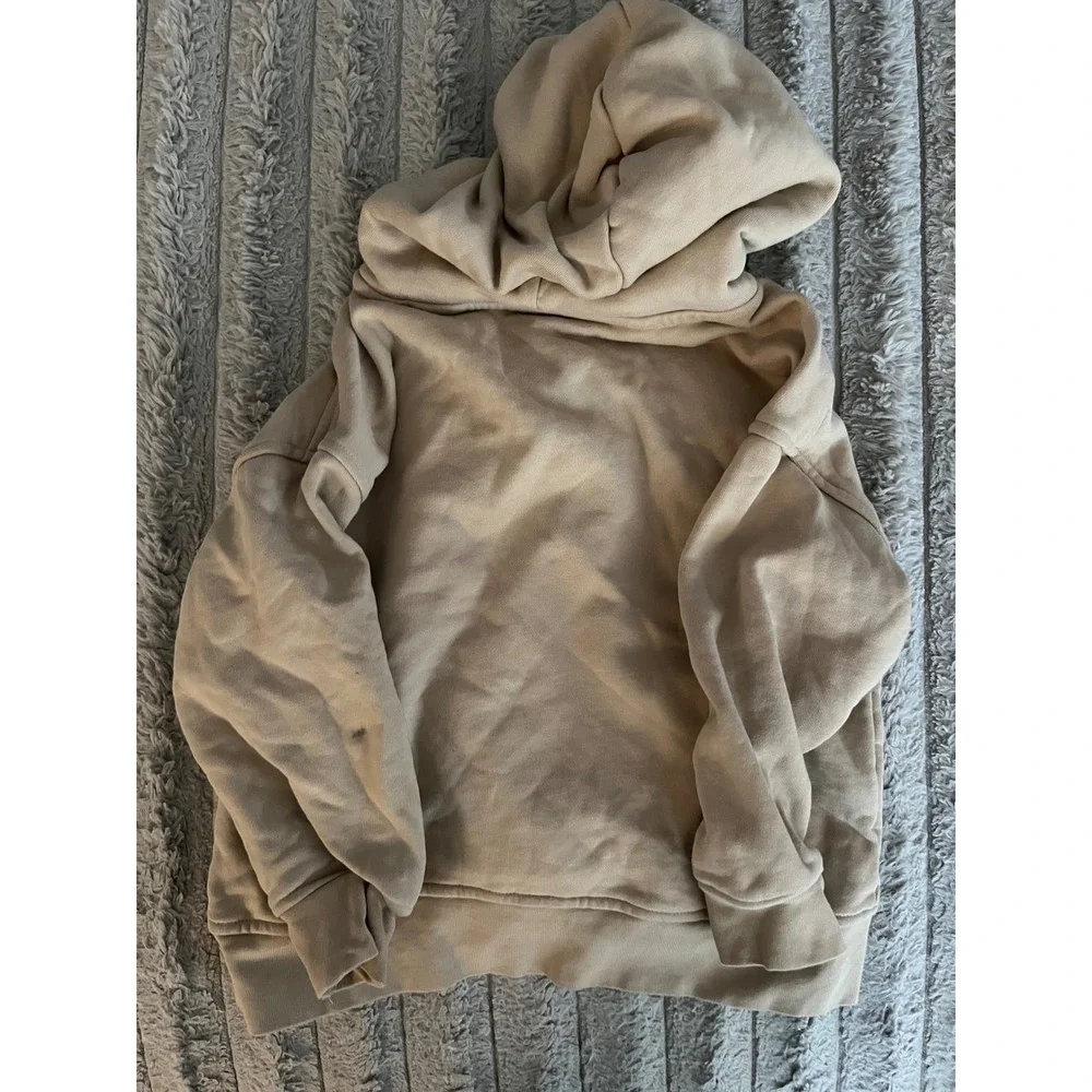 Zara Kids Lil McKimm MMXXII Hoodie Tan Beige Pouch Pocket Size XXS 116/126